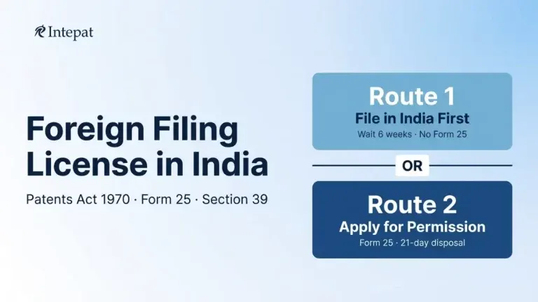 Foreign Filing License in India: Section 39, Form 25, and Consequences of Non-Compliance