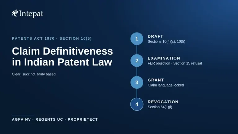 Claim Definitiveness in Indian Patent Law