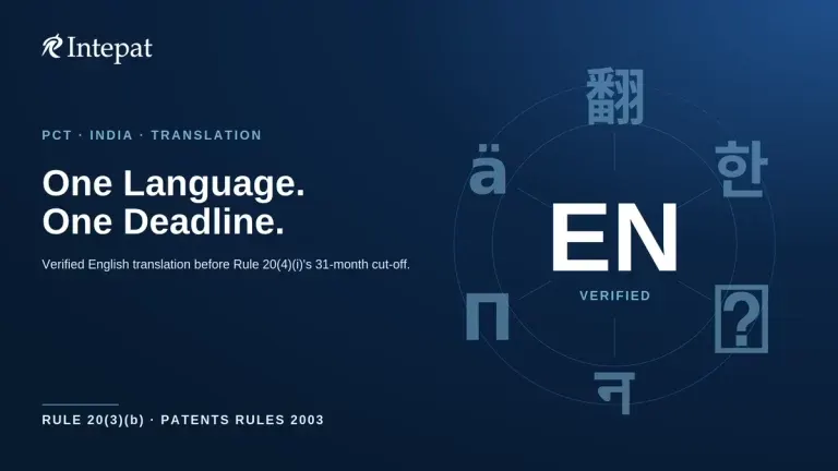 PCT National Phase Translation Requirements for India