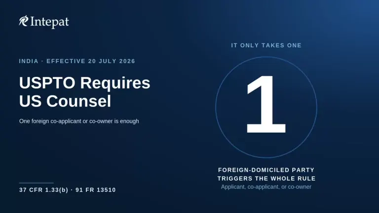 USPTO US Counsel Rule: What Indian Applicants Must Do