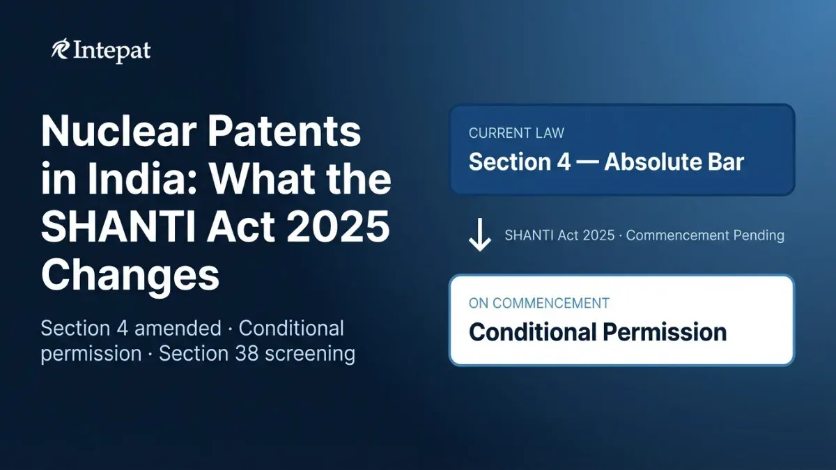 Nuclear Patents India: What the SHANTI Act 2025 Changes for Inventors